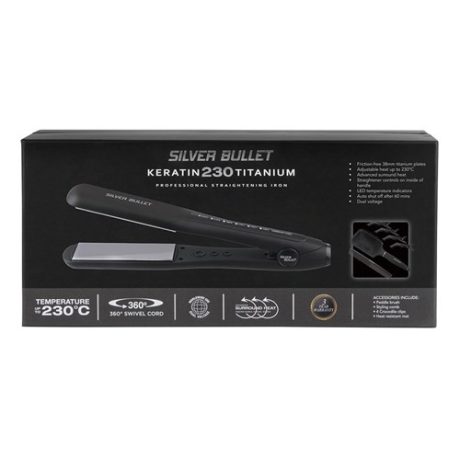 silver bullet keratin 230 titanium wide plate hair straightner 2